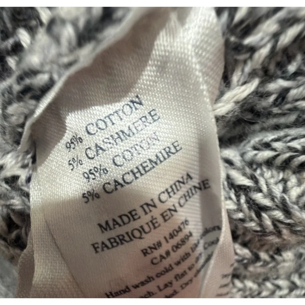 Faherty Cardigan Sweater Mens XL Gray Cotton Cashmere Shawl Collar Button Front